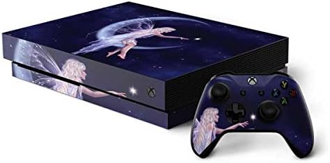 Skinit Decal Gaming Skin Compatible with Xbox One X Bundle - Officially Licensed Rachel Anderson Half Moon Fairy Design