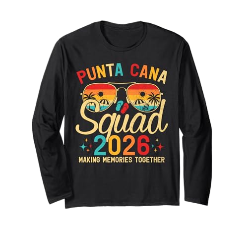 Punta Cana Beach Summer Vacation Family Trip 2026 Squad Long Sleeve T-Shirt