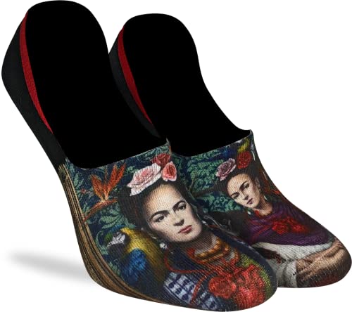Good Luck Sock Women's Ode To Frida Kahlo No-Show Invisible Socks, Adult