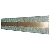  Abstrait patine cuivre et or A443 - diptyque texturé industriel, art original, peintures texturées abstraites de l\'artiste Ksavera