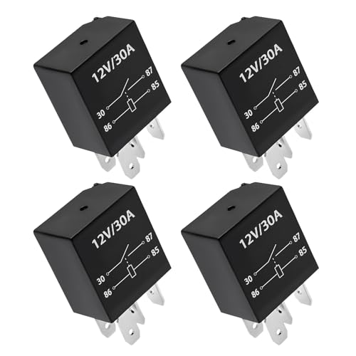 Ohleats 4 PCS 4 Pin Starter Relay, 12V 30A Heavy ...