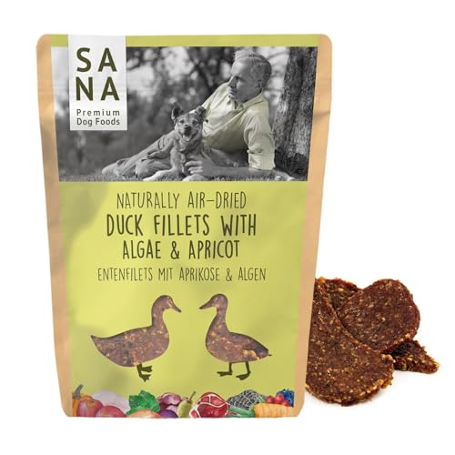 I Filets 100 % séchés à l&rsquo;air I Différentes variétés et tailles (10 x 100 g, filets de canard avec algue et abricot)