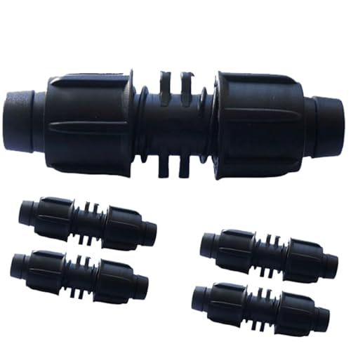 Suinga Pack 100 Conectores Unión para Cinta de Riego por Goteo 16mm | Manguito Conexión para Cinta Riego Irrigación, negro