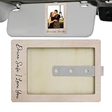 Clip De Visera De Papá De Conducción De Conducir, Clip De Visera De Auto De Madera, Marco De Imágenes De Automóviles, Compacto Y Significativo, Liviano Y Seguro, 4.21x2.76x0.87 Pulgadas, Para Retratos