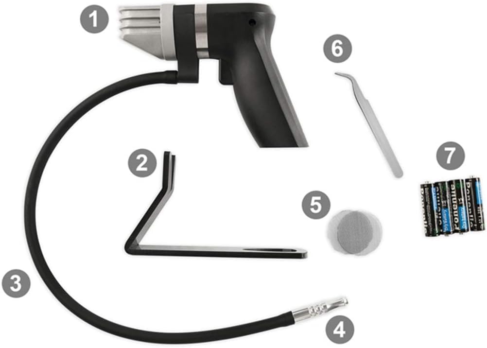 Pistola Fumante, Affumicatore a Freddo, Pistola affumicatrice portatile for cucina interna/esterna, infusore for fumo alimentare sapori affumicati freddi for carne, sottovuoto, cocktail