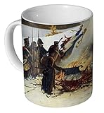 Passe au lave-vaisselle profiles Napoleon Burning of The Eagles 1812 Russie Tasse à café en céramique