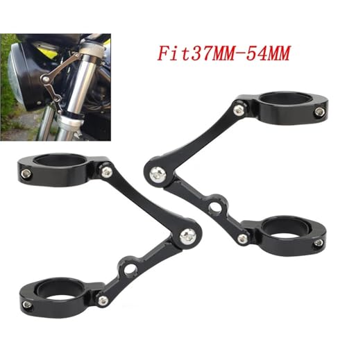 Abrazadera de montaje para faro de moto con fijación antivibración en tubos de horquilla de 58mm 3