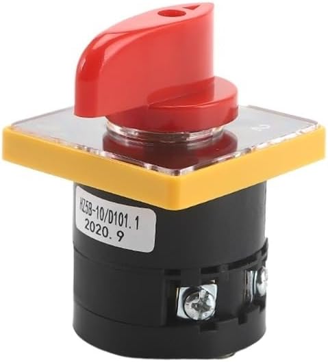 HZ5B-10/D101.1 10A ON Off ON 4 Screw Rotary Knob Three Position One Pole Combination Changeover Switch