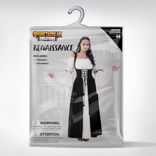 Spooktacular Creations Black Renaissance Costume Women, Medieval Chemise thumb #6