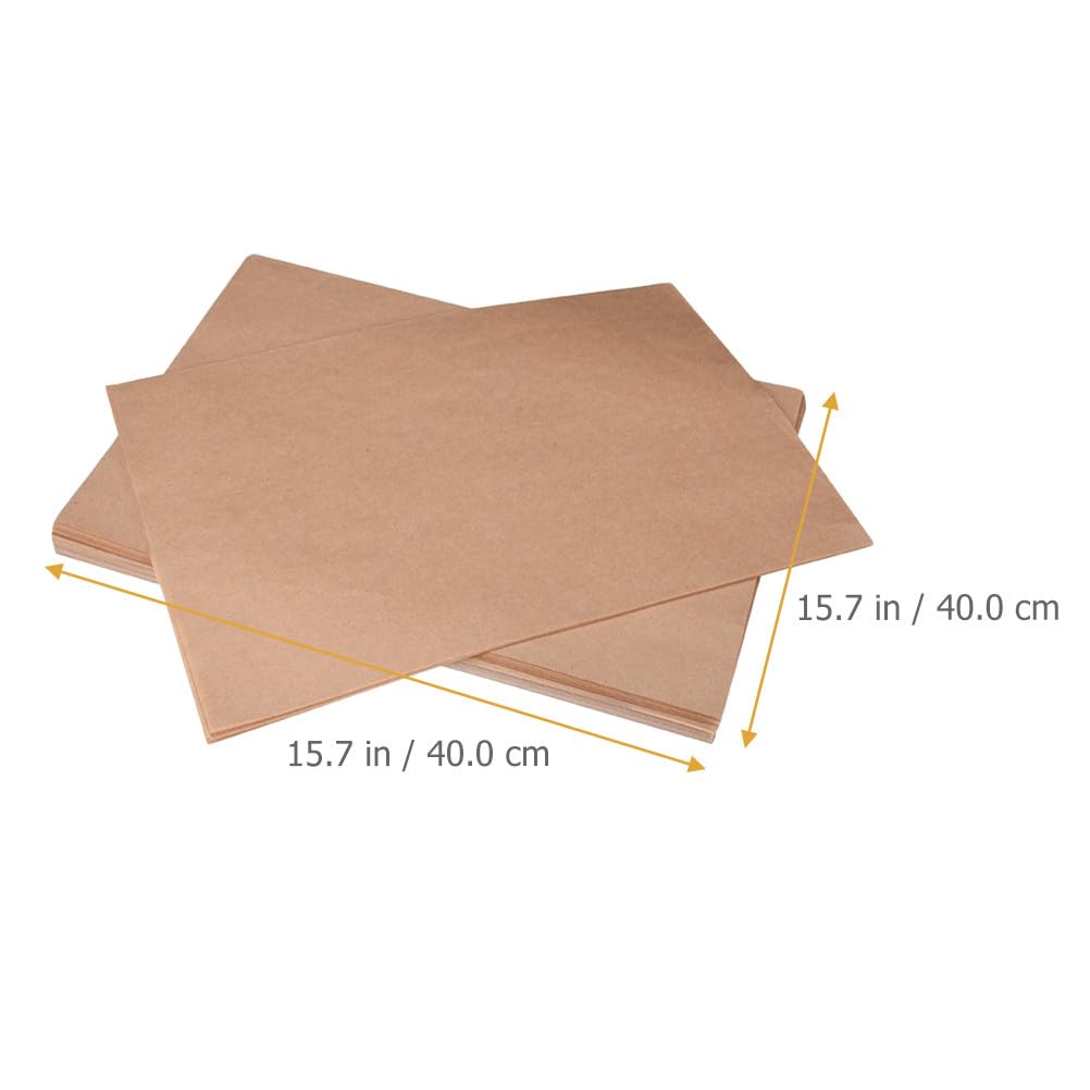 Feuilles de Papier Sulfurisé 100pcs en Kraft pour Cakes et Bread