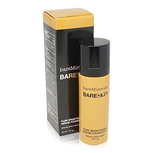 bareMinerals Pure Brightening Serum SPF 20 All Skin Types Bare Honey 15 Foundation for Women, 1 Ounce