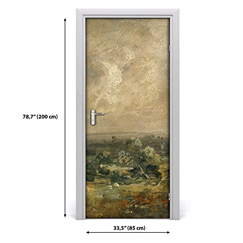 Papier peint sur la porte mural imperméable et lavable grand format 77x200cm magic-stick