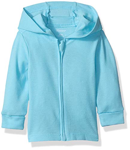 Hanes unisex baby Ultimate Zippin Knit Hoodie Hooded Sweatshirt, Turquoise, 6-12 Months US
