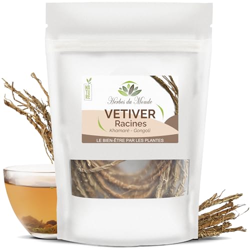 Hierbas del Mundo - Vetiver raíces (Khamaré, Gongoli) - Té de hierbas naturales para confort femenino y bienestar íntimo - 10 tallos