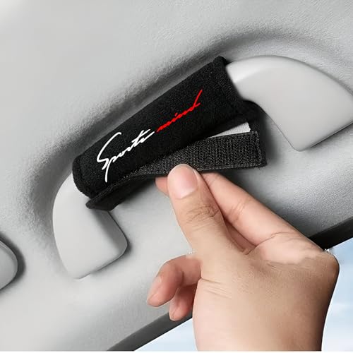 Image of Black Car Handle Roof Cover Grab Handle Roof Cover for car Luggage Compartment Lightweight Pack of 2