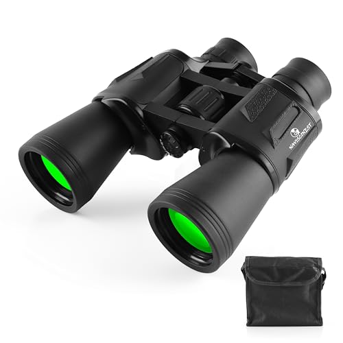 Naviscinet 10x50 High Power Binoculars for Adults - Waterproof Binoculars with Low Light Night Vision for Bird Watching, Stargazing, Hunting & Travel - Includes Case & Strap