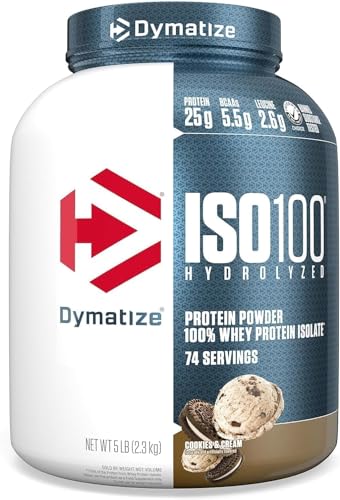 Dymatize ISO 100 0 Carb Whey Cookies & Cream 5 lb