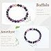 PARTNER Cute Buffalo Gifts for Women Buffals Natural Stone Beaded Healing Bracelet for Wild Animal Lover (Buffalo)