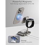 [Qi2 Certified ] LULULOOK 3 in 1 Charging Station with MagSafe, 15W Wireless Charger Stand Magnetic Foldable Charger for iPhone16/15/14/13/12 Series, AirPods Pro/3/4, Apple Watch with 30W PD Adapter - Image 4