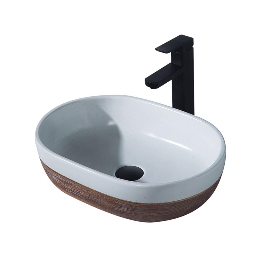 Zlewozmywak naczyniowy Umywalka ceramiczna w stylu europejskim, luksusowa, artystyczna, do łazienki, blat, lekka, z lustrem