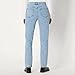 Amazon Essentials Women's High-Rise Straight Leg Jean, Tinted Ice Light Wash, 10
