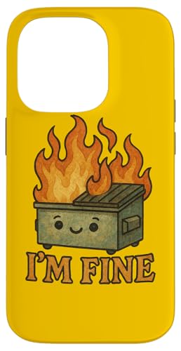 I'm Fine Dumpster Fire A[g[N 킢ݔ t@C[A[g X}zP[X iPhone 14 Pro p