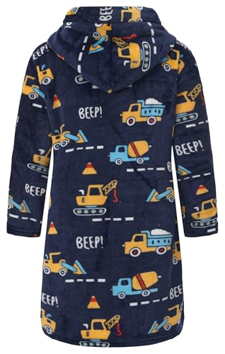 Image of Kid Fleece Hooded Robes Girls Bathrobes Boys Soft Plush Sleepwear Toddler Fuzzy Pajamas