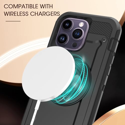 Coque de protection premium magnétique bleu pour iPhone 14 Pro