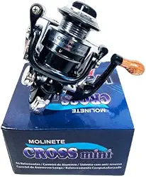 Molinete Way Fishing Cross Mini Ultra Light 5.2:1 Drag 4kg Todo em Alumínio