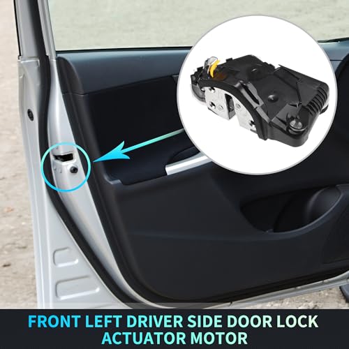 Image of X AUTOHAUX Replacement Front Left Driver Side Power Door Lock Actuator Motor for Toyota Avalon 2013-2022 for Toyota Prius 2012-2022 Door Latch Actuator Assembly Replace No.6904047110 Black