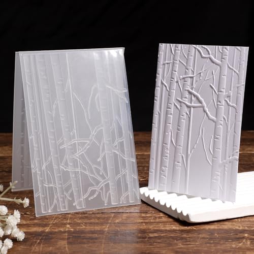 Nqeuepn 1026498 3D Embossing Folders, 6.42X4.53In Branches Embossed Template Embossing Plates Elaborate Textured Embossing Stencils thumb #3