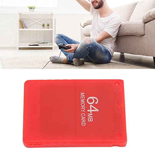 Image of Game Memory Card, 64MB High Speed Game Memory Card Supports All Games and FMCB1.966 for (red)