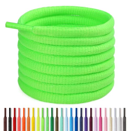Image of Handshop 1 /4 inch Oval Athletic Shoelaces 24 inch-72 inch in 22 Colors Half Round Shoe Laces