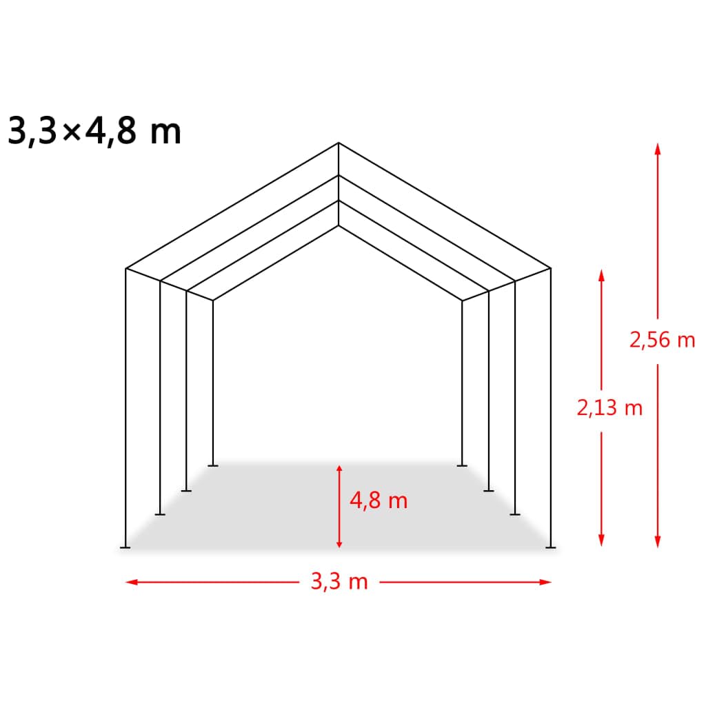 Tenda per pascolo in PVC 550 g/m², verde scuro, 3,3 x 4,8 m, per allevamento, agricoltura, stalla, bestiame, pecora, capra, cavallo e pollame durante l'allevamento, la cura e la protezione
