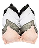 Barbra Lingerie Big Girls Bras for Teen Girl Wireless Molded Padded Juniors Training Bra 5 Pack (30A)