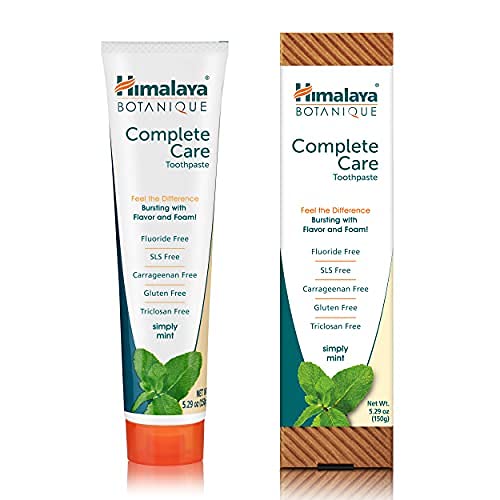 Himalaya Botanique Complete Care Toothpaste, Simply Mint, Plaque Reducer for Brighter Teeth and Fresh Breath, 5.29 oz