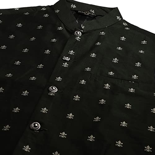 Image of SOJANYA (Since 1958 Men's Pure Cotton Sequined Embroidred Kurta - Perfect for Festivals & Functions
