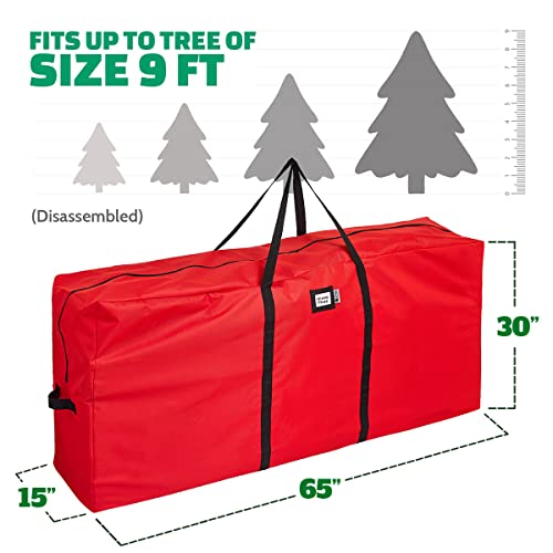 Christmas Tree Storage Bag Large - Fits Up To 9 Ft Large Tree - Tear Proof Storage Bags 600D Oxford Material - Tote Bag With Dual Zippers And Reinforced Handles #TOP4