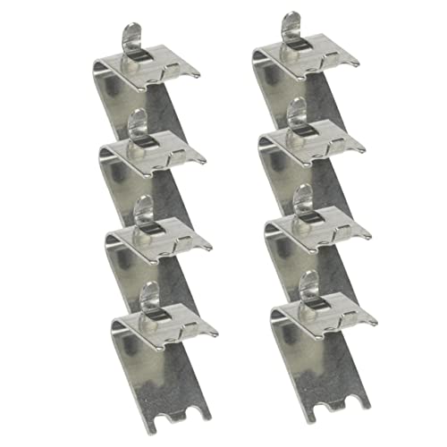 POPETPOP Ganchos Metálicos para Refrigerador Soporte Metálico para Estante Clip de Estante Inoxidable 8 Piezas para Congeladores Comerciales