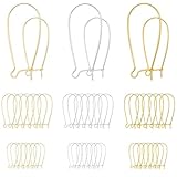 FANMAOUS Ear Wire Hooks, Ear Wire Findings Earrings Beading Hoop Teardrop Ear Wire for DIY Earrings Making (25/38MM (3 Color))