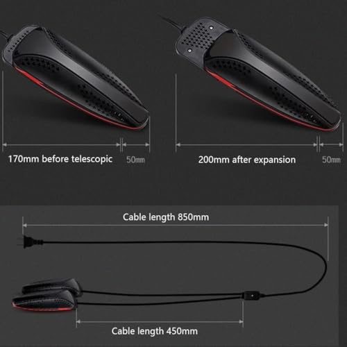 Secador eléctrico portátil para calzado, ajustable e inteligente miniatura 2