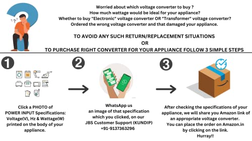 Image of Kundip Step Down Voltage Converter 220V to 110V, 100% Copper Wound Transformer and Fuse for Safety of your USA Appliance to use in India (500 Watts)