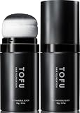 【頭皮ケアブランド公式】TOFU ヘアファンデーション ヘアチョーク 薄毛隠し 白髪隠し パウダー 男女兼用【白髪も薄毛も１本で自然に仕上がる】 増毛 生え際 円形脱毛症隠し （ナチュラルブラック／20g／2個セット）