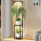 Plant Stand Indoor with Grow Lights, Hanging Plant Stand Plant Shelf Indoor, 65'' Tall Plant Stands Plant Holders for Indoor Plants, Living Room, Bedroom, Balcony