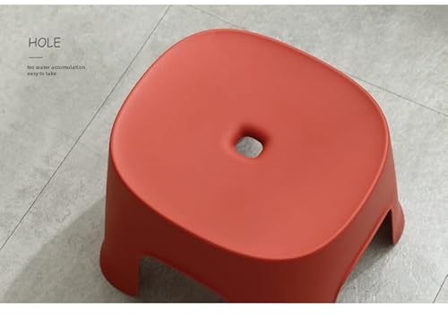 Banqueta de plástico para adultos, banquinho com pernas, banco de plástico para pia de banheiro, tam