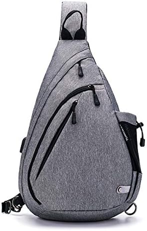 TurnWay Water-Proof Sling Backpack/Crossbody Bag/Shoulder Bag for Travel, Hiking, Cycling, Camping for Women & Men (Gray)
