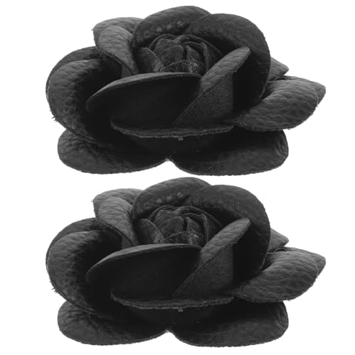 SHERCHPRY 1 Par clips de arranque clip de zapato de tacón alto hebilla de zapato DIY flor clips de zapatos humedo sandalias cabeza de flor pinza para zapatos De las mujeres colgante cuero