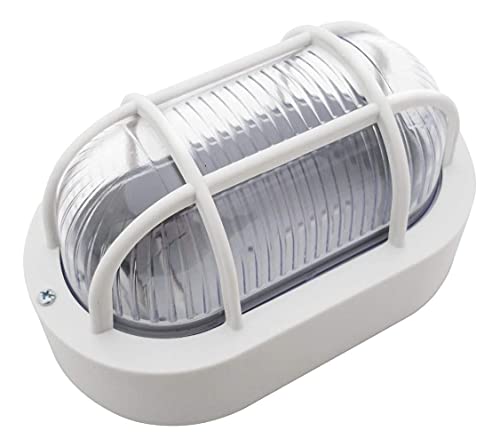 Combo Kit com 2 Arandela Luminária Tartaruga Oval 20cm Branco