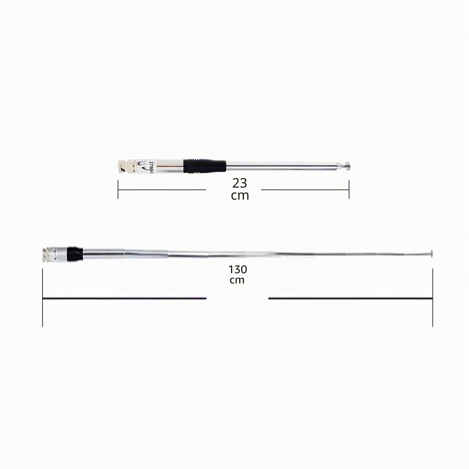 TWAYRDIO Antenne Radio CB Portable télescopique BNC 27Mhz antennes Extensibles de 23,3 cm à 1,3 m pour Radio Jambon CB Portable/Portable Midland Cobra Uniden