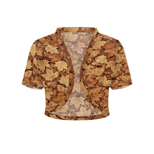 Image of Womens Short Sleeve Bolero Shrug Open Front Knit Cropped Cardigan Shoulder Cover for Dress Cute Casual Knit Cover Up
